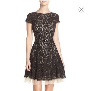 Eliza J Fit & Flare Dress, Black, Size 6.